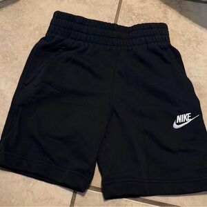 Black Nike Kids Sweat Shorts with Logo Small
